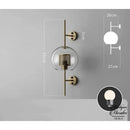 Applique murale verre et metal