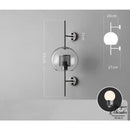 Applique murale verre et metal