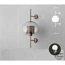 Applique murale verre et metal