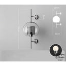 Applique murale verre et metal