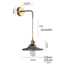 Applique murale vintage verre