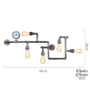 Applique mural industrielle tuyau