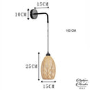 Applique murale en rotin