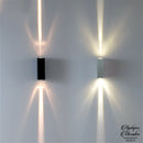 Applique murale exterieur double faisceau