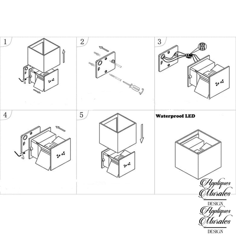 Appliques murales exterieures led